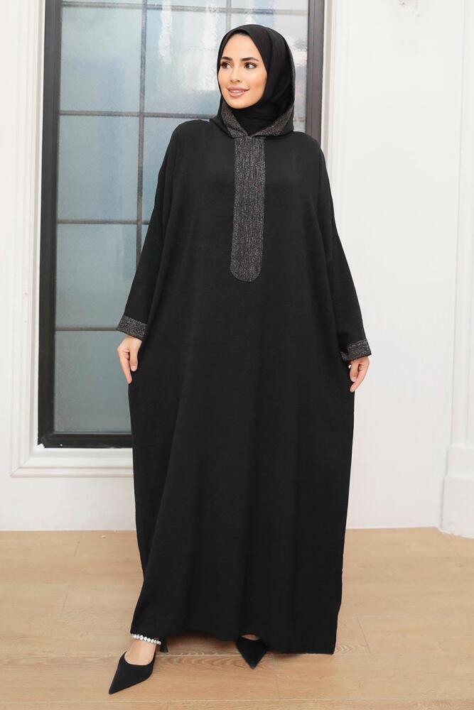 Neva Style - Abaya Hijab Noir 7683S - 1