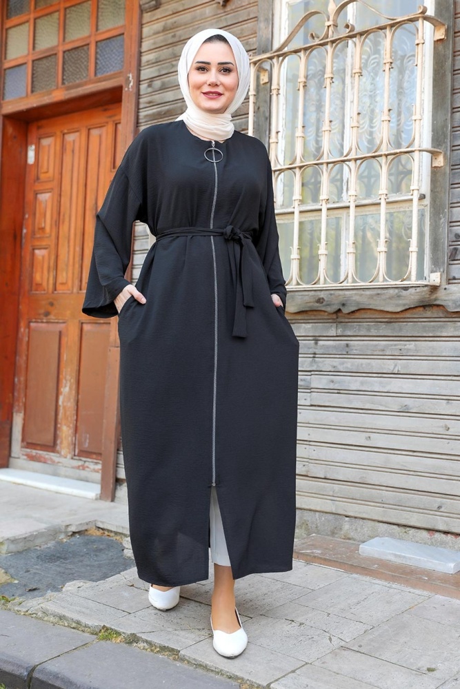 Neva Style - Abaya Hijab Noire 544S - 1