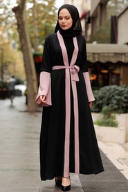 Neva Style -Abaya Hijab Rose Séchée 55510GK - Thumbnail