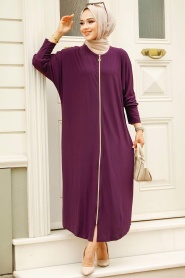 Neva Style - Abaya Hijab Violet 1772MOR - Thumbnail