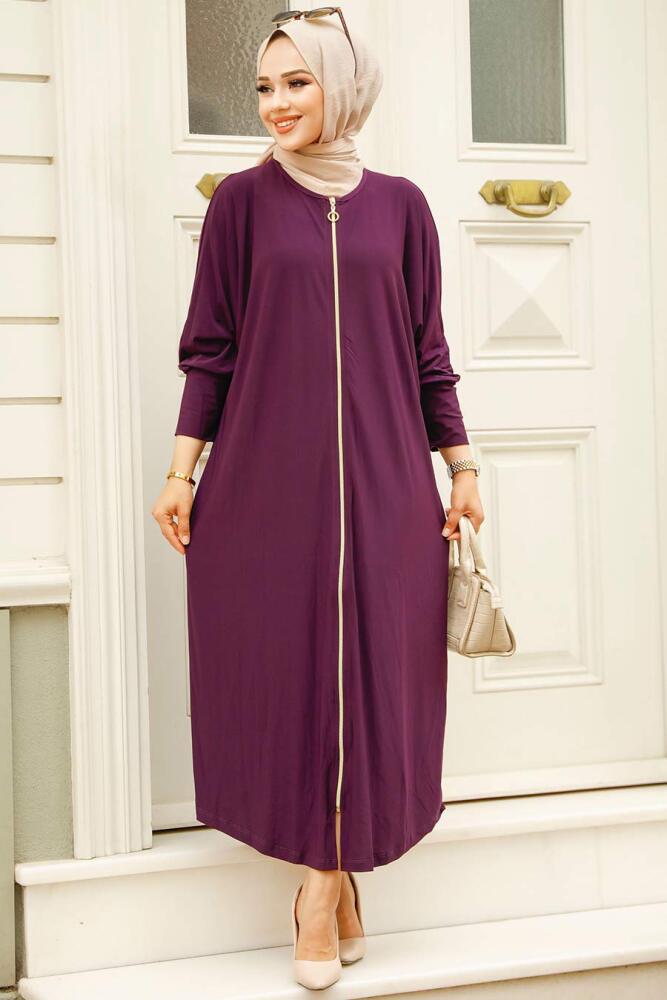 Neva Style - Abaya Hijab Violet 1772MOR - 2