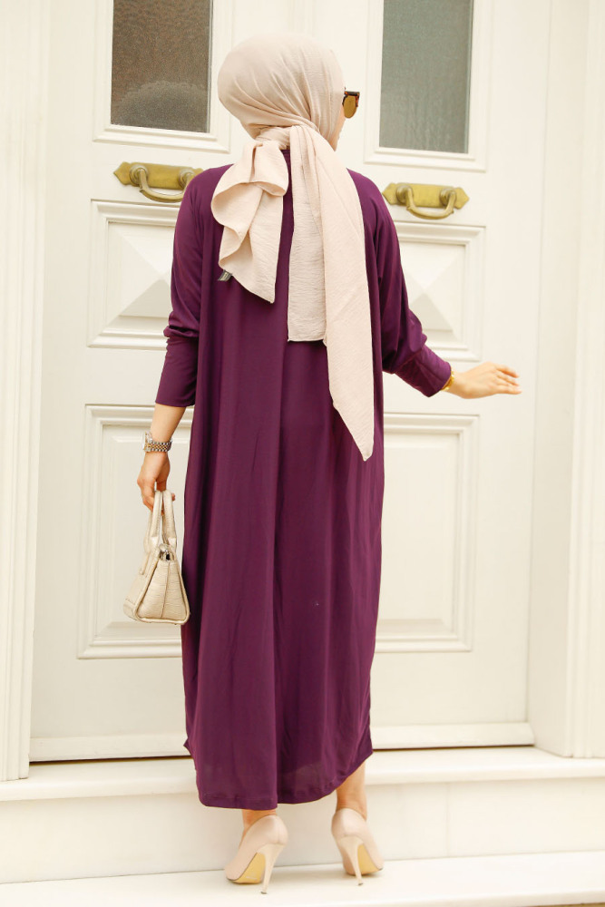 Neva Style - Abaya Hijab Violet 1772MOR - 3