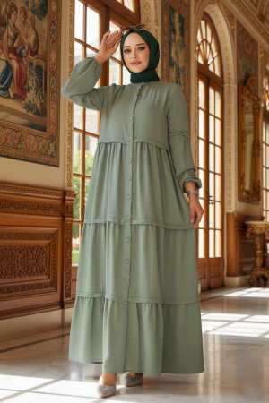 Almond Green High Quality Dress 5850CY - 1