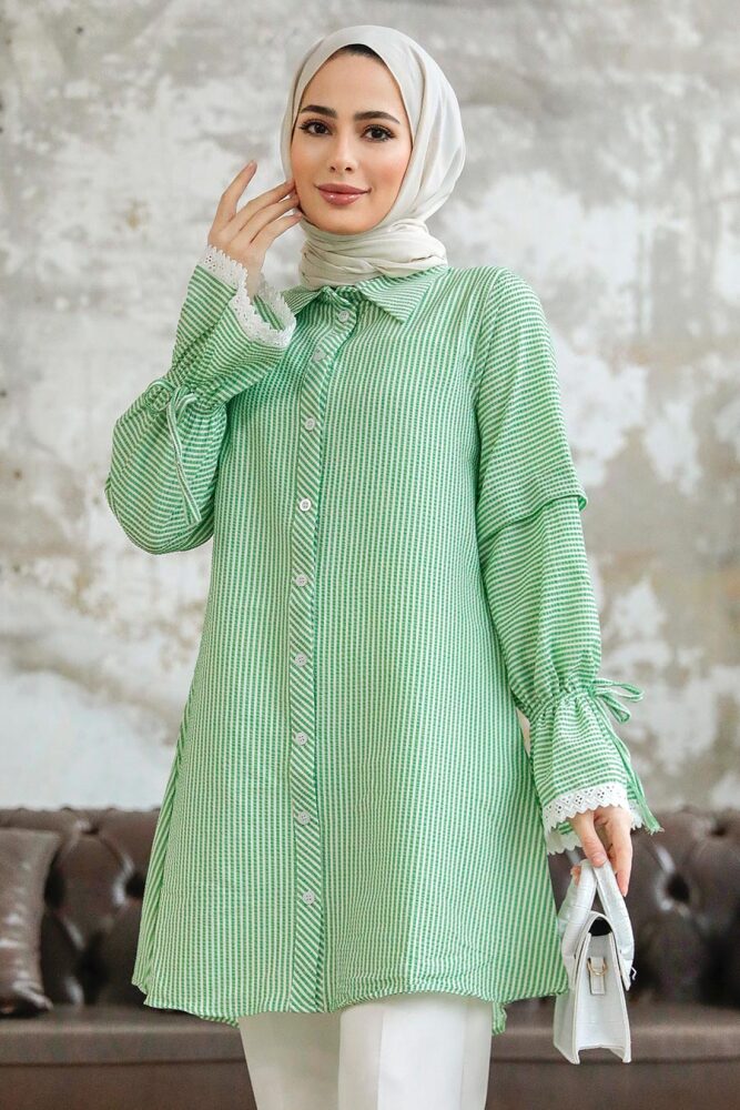 Almond Green High Quality Shirt 11251CY - 2