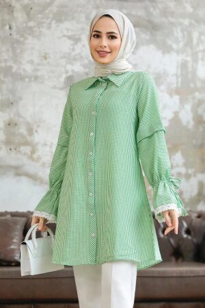 Almond Green High Quality Shirt 11251CY - 3