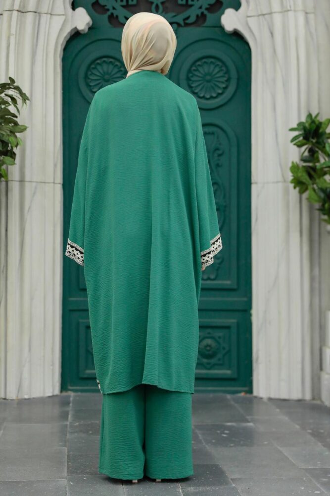 Almond Green Hijab For Women Triple Suit 5237CY - 3