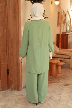 Neva Style - Almond Green Hjab Overalls 5714CY - 3