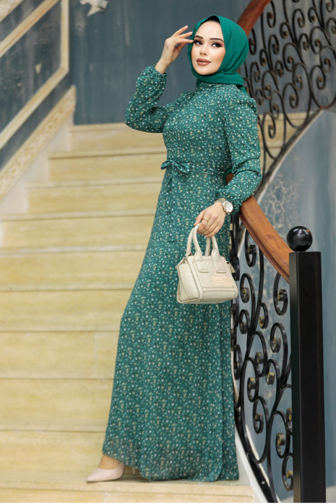Almond Green Modest Dress 279311CY - 3
