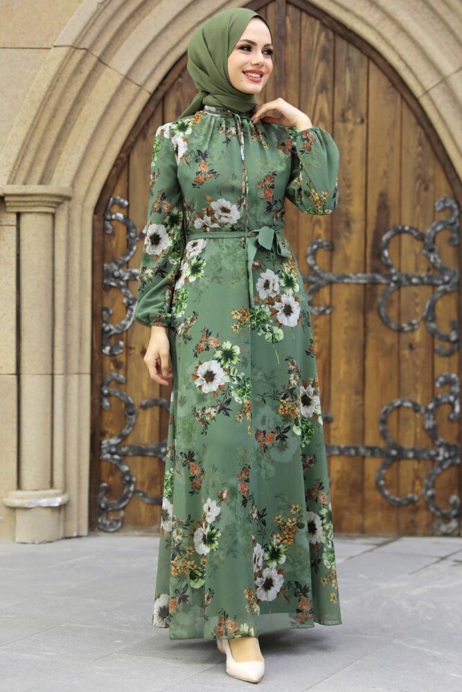 Almond Green Plus Size Dress 279078CY - 1