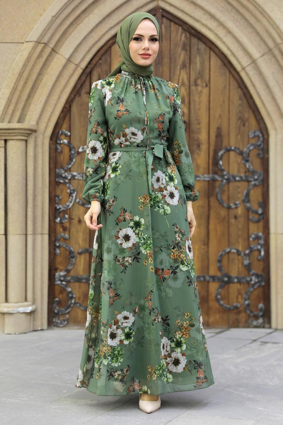 Neva Style - Almond Green Plus Size Dress 279078CY