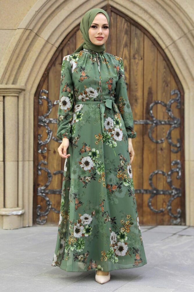 Almond Green Plus Size Dress 279078CY - 2