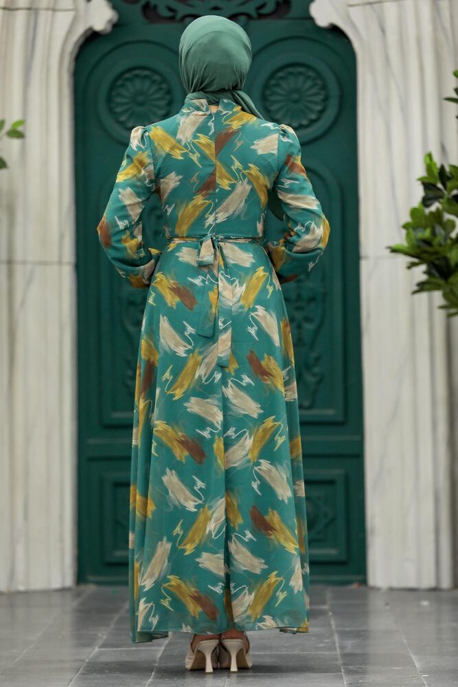 Almond Green Plus Size Dress 27930CY - 3