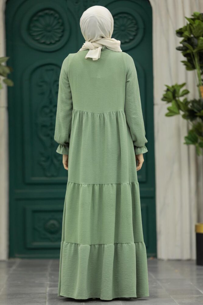 Almond Green Plus Size Dress 5854CY - 3