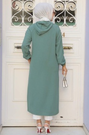 Neva Style - Almond Green Women Coat 511CY - Thumbnail