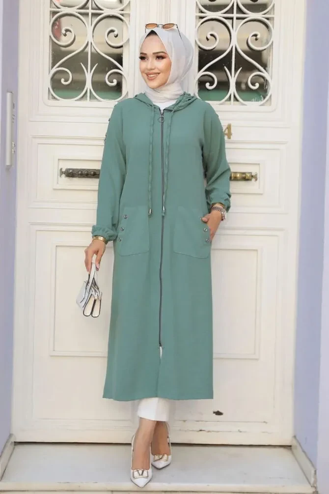Almond Green Women Coat 511CY - 1