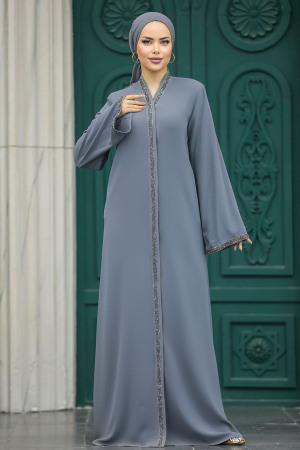 Anthracite Abaya For Women 20070ANT - 4