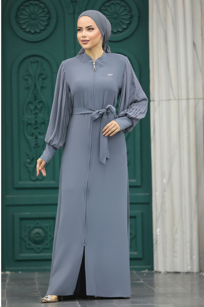Anthracite Dubai Abaya 20079ANT - 3