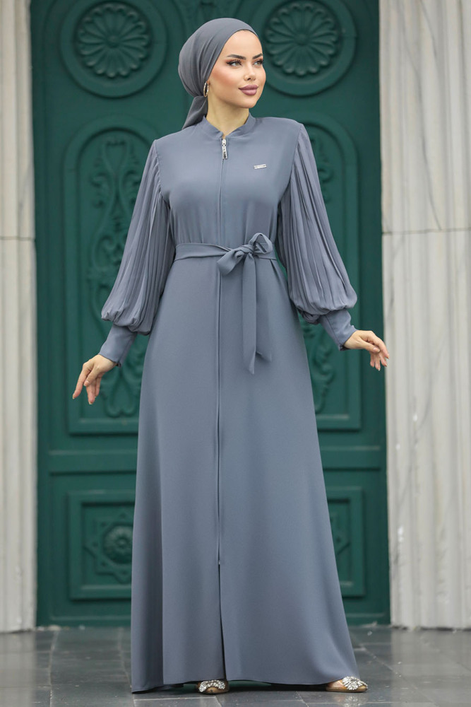 Anthracite Dubai Abaya 20079ANT - 6