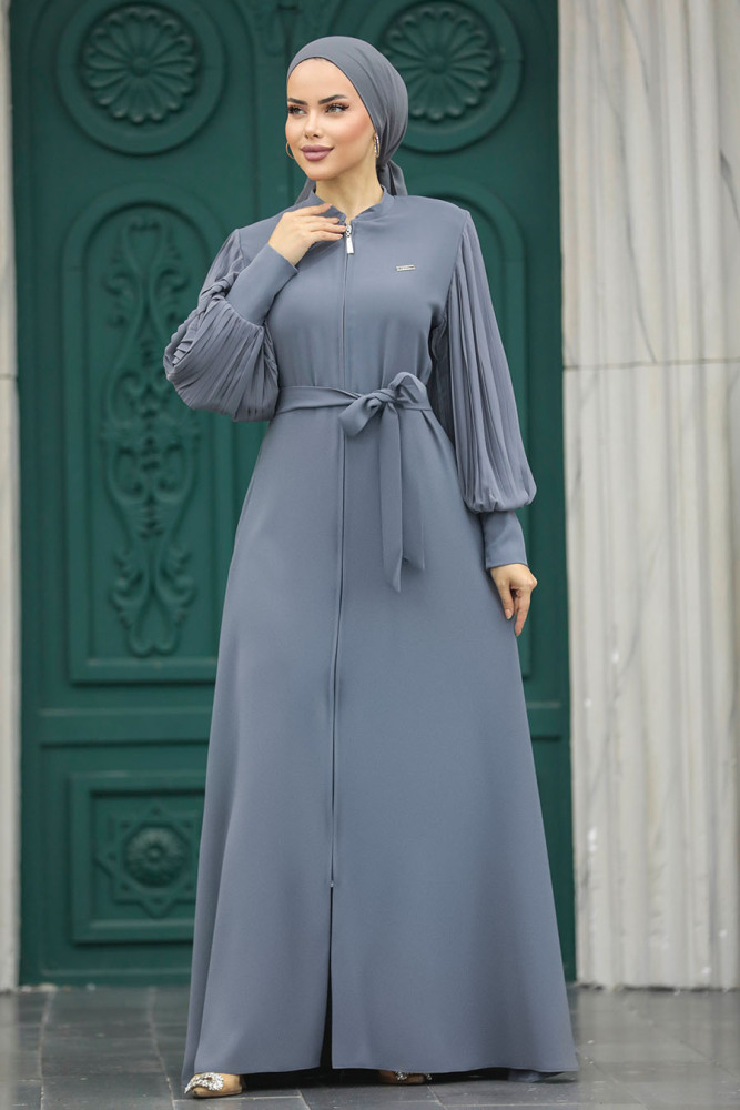 Anthracite Dubai Abaya 20079ANT - 7