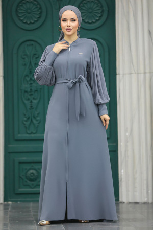 Anthracite Dubai Abaya 20079ANT - 1
