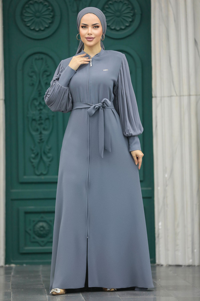 Anthracite Dubai Abaya 20079ANT - 1