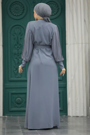 Anthracite Dubai Abaya 20079ANT - 8