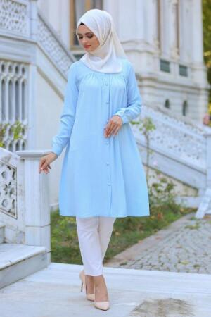 Neva Style - Baby Blue Hijab Tunic 1001BM - 1