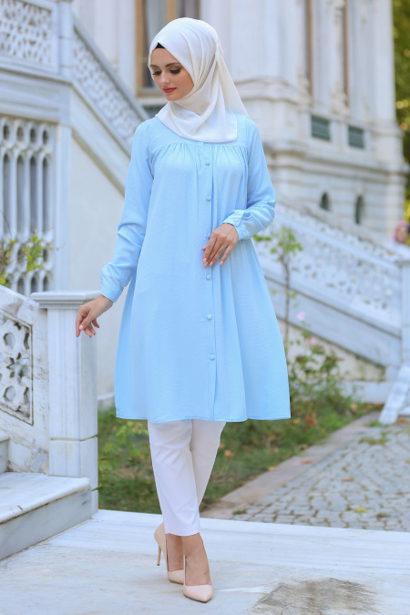 Neva Style - Baby Blue Hijab Tunic 1001BM