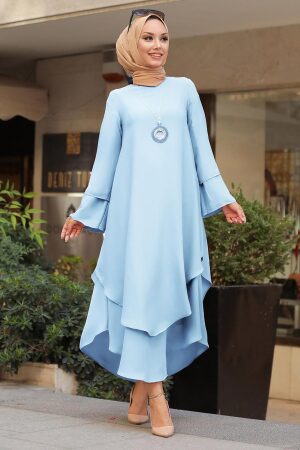 Baby Blue Hijab Tunic 33170BM - 1