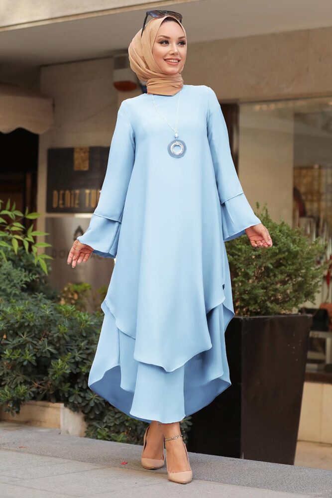 Baby Blue Hijab Tunic 33170BM - 1