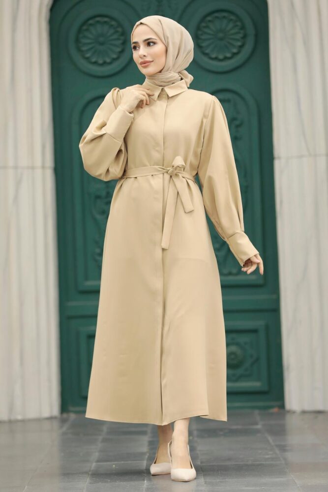 Neva Style - Balon Kol Bisküvi Tesettür Kap 5885BS - NEVA STYLE