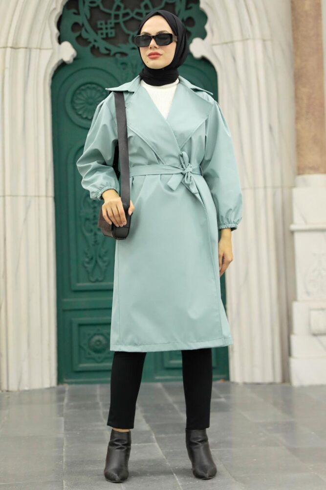Neva Style - Balon Kol Mint Tesettür Kap 5829MINT - 2