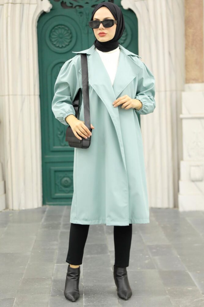 Neva Style - Balon Kol Mint Tesettür Kap 5829MINT - 3