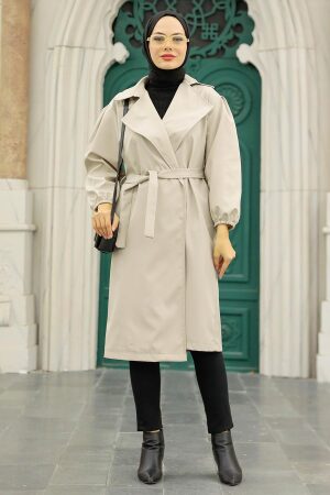 Neva Style - Balon Kol Vizon Tesettür Kap 5829V - 1