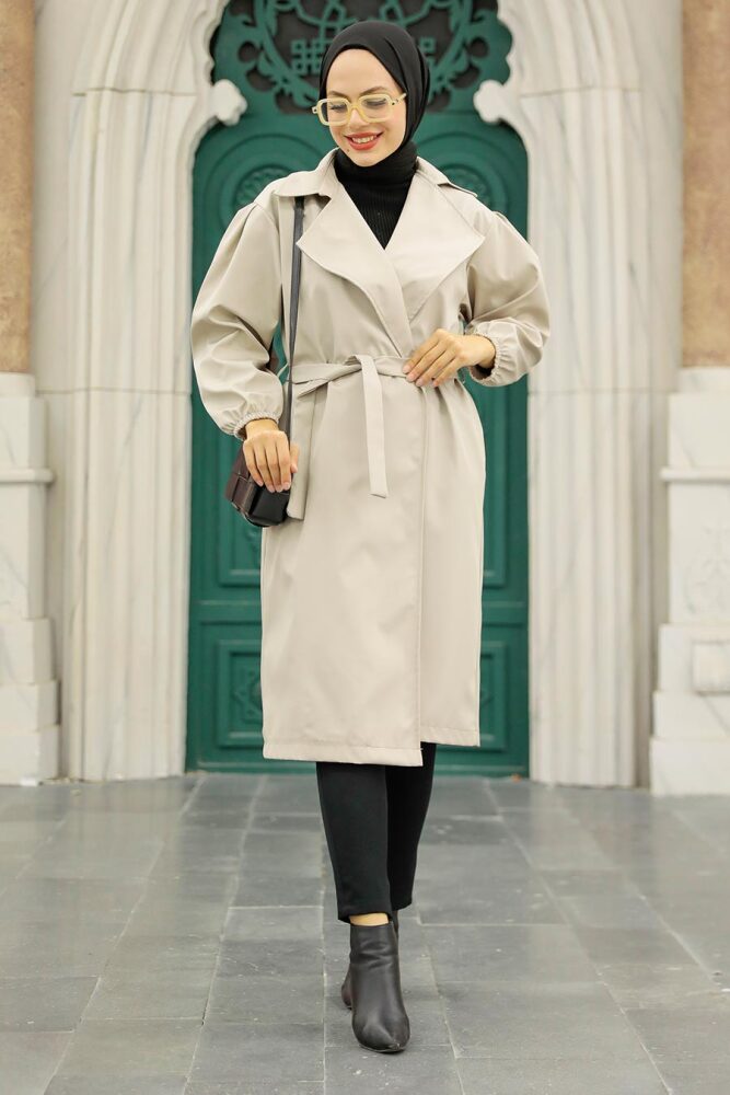 Neva Style - Balon Kol Vizon Tesettür Kap 5829V - 3