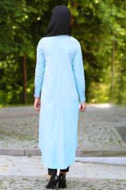 Neva Style - Bébé Bleu Tunique Hijab 52650BM - Thumbnail