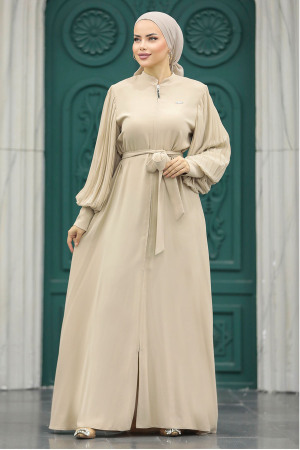 Beige Dubai Abaya 20079BEJ - 2
