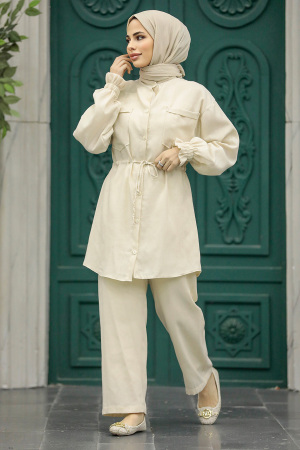 Beige Hijab Dual Suit 5899BEJ - 2