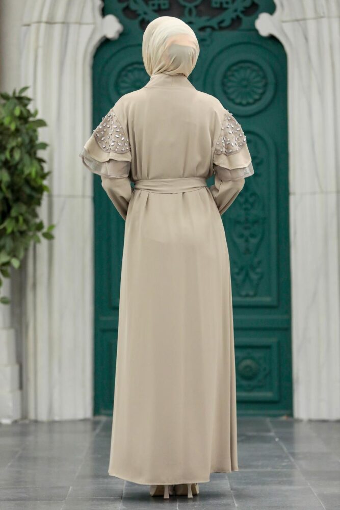 Beige Hijab For Women Abaya 388900BEJ - 4