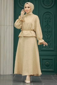 Neva Style - Beige Hijab For Women Dual Suit 31921BEJ - Thumbnail