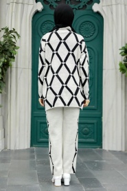 Neva Style - Beige Knitwear High Quality Dual Suit 9731BEJ - Thumbnail