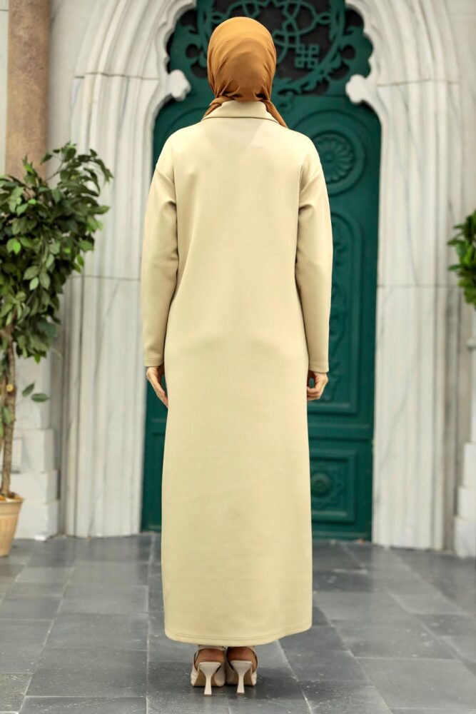 Beige Long Sleeve Dress 17872BEJ - 2