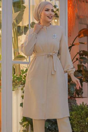 Beige Modest Tunic 646BEJ - 1
