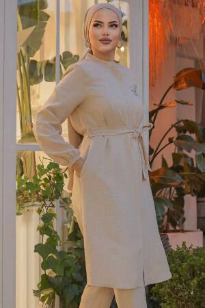Beige Modest Tunic 646BEJ - 2