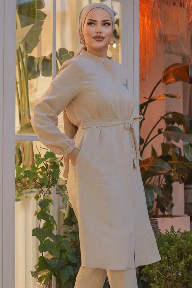 Beige Modest Tunic 646BEJ - 2