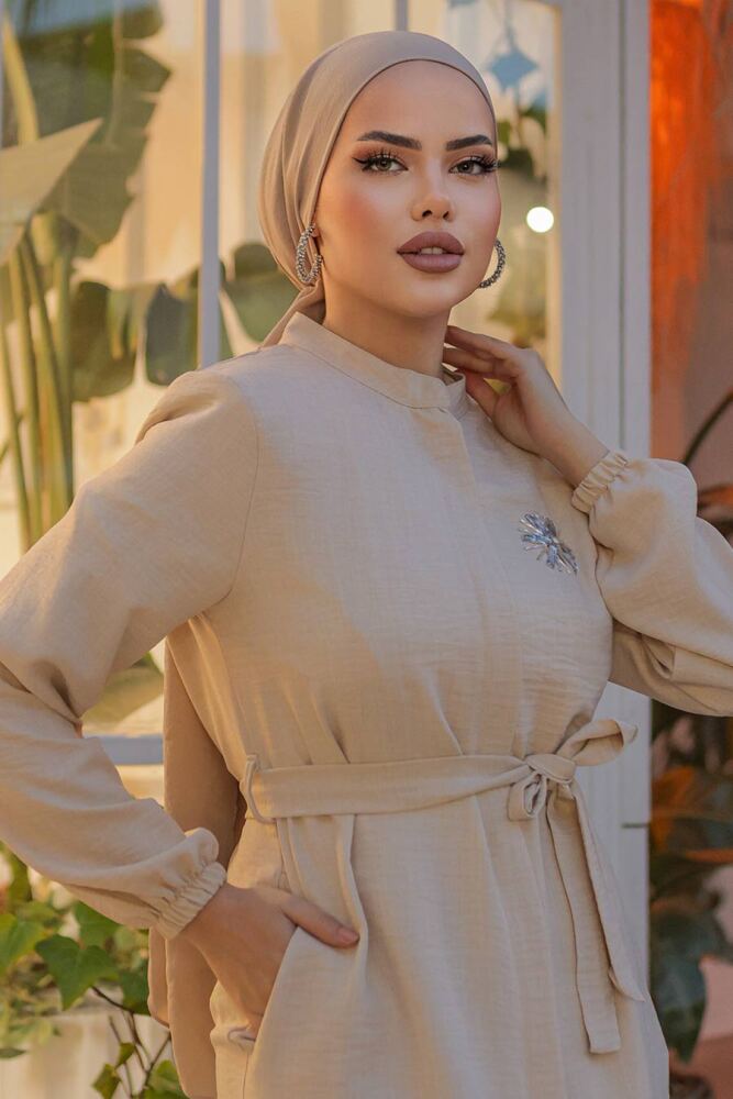 Beige Modest Tunic 646BEJ - 3