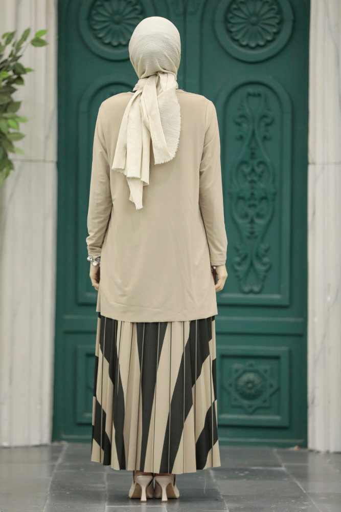 Beige Muslim Dual Suit 41741BEJ - 3