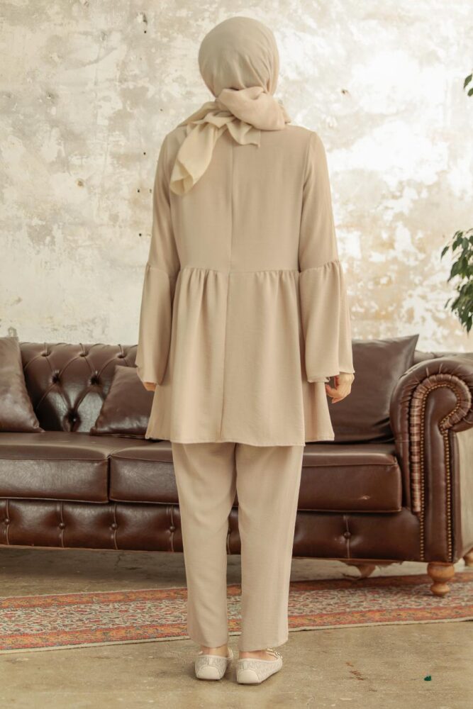 Beige Muslim Dual Suit 6250BEJ - 4