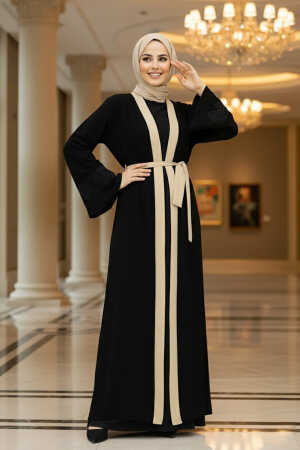 Beige Plus Size Abaya 55440BEJ - 1
