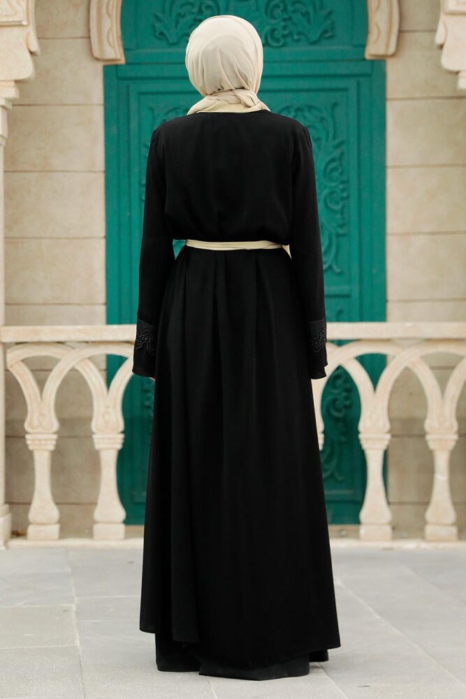 Beige Plus Size Abaya 55440BEJ - 4